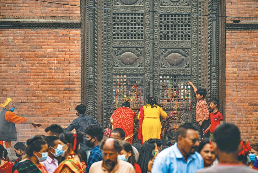 Devotees of Lard Shiva on Teej 
