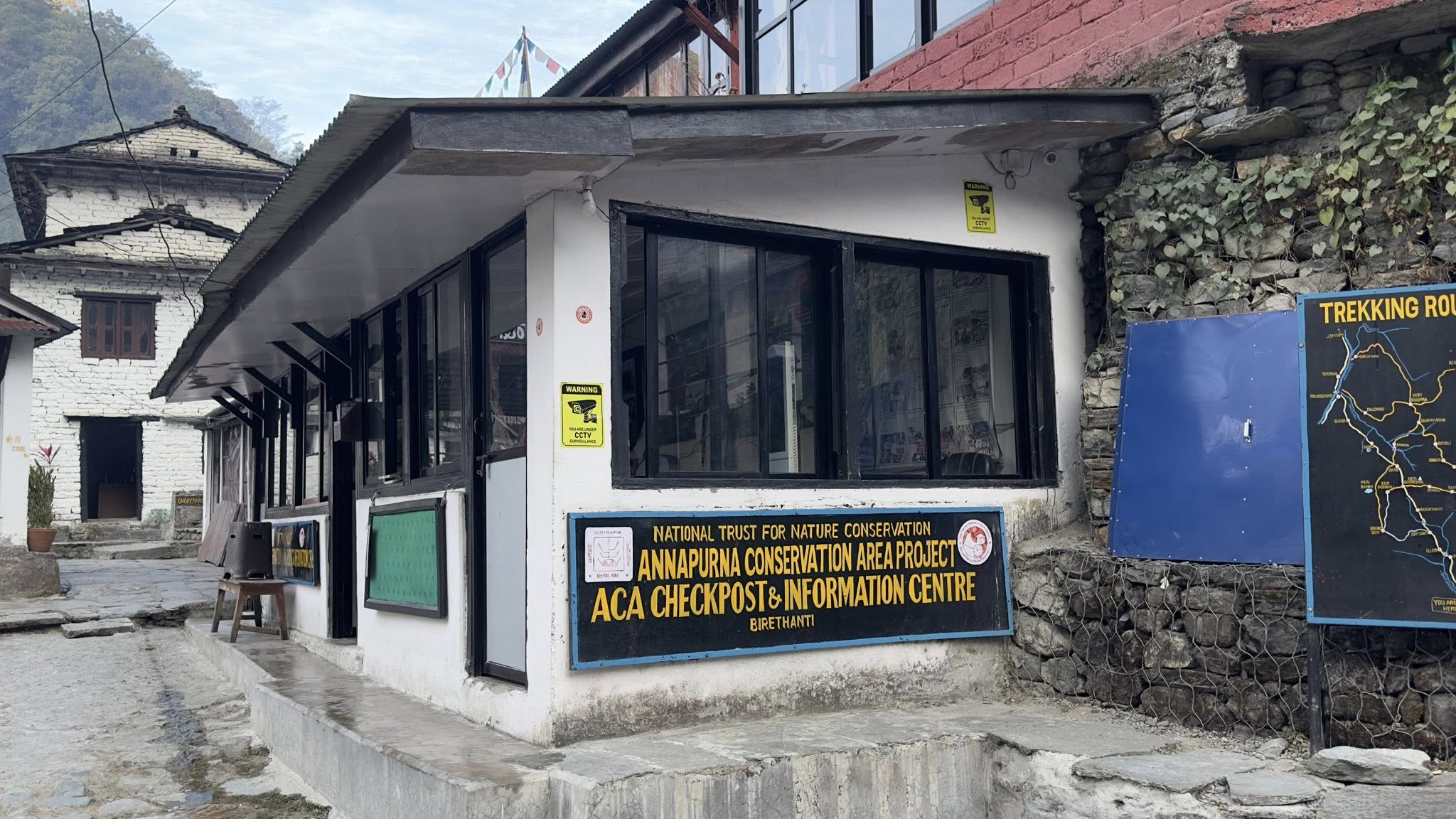 Birethanti Annapurna COnservation area Permit checkpoint