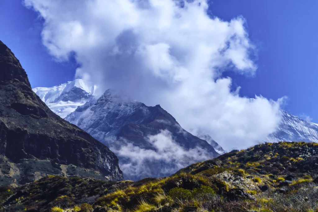 Majestic View of the Tharpu Chuli Mountain Lhasso Adventure