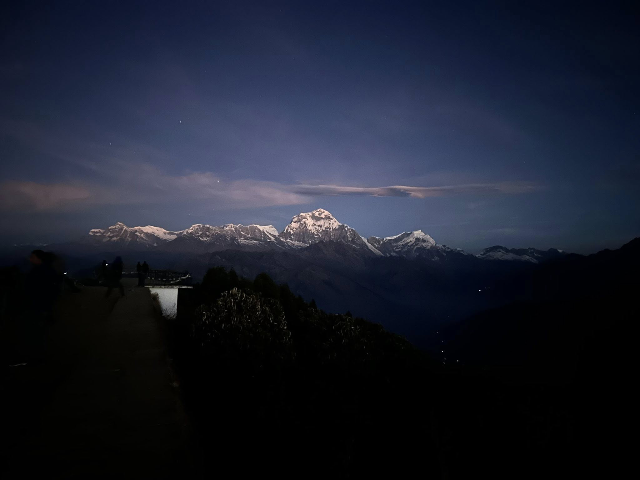 a perfect morning view from Poon Hill of Annapurna range